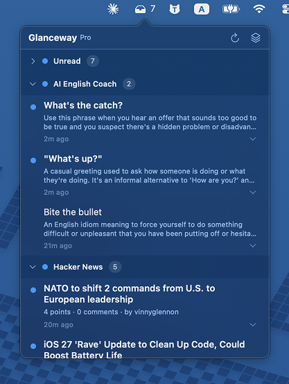 Glanceway app screenshot
